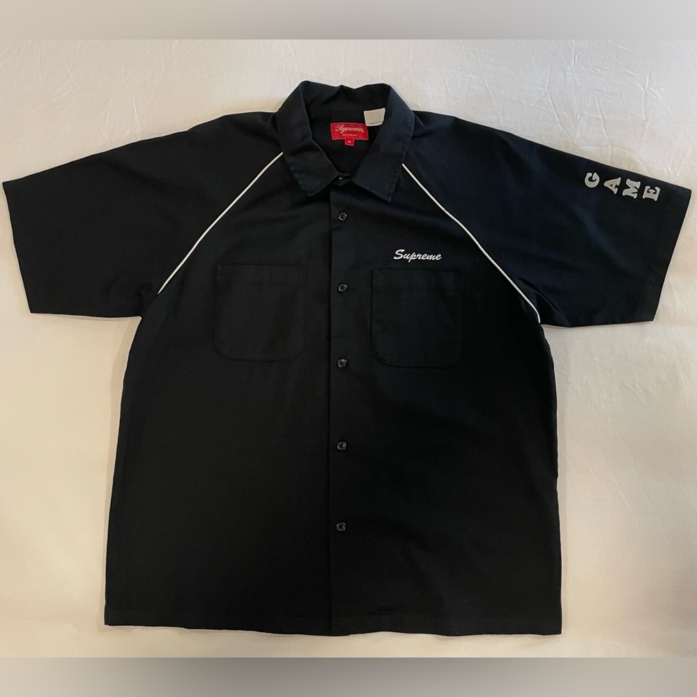 SS22 SUPREME black bowling shirt size Medium